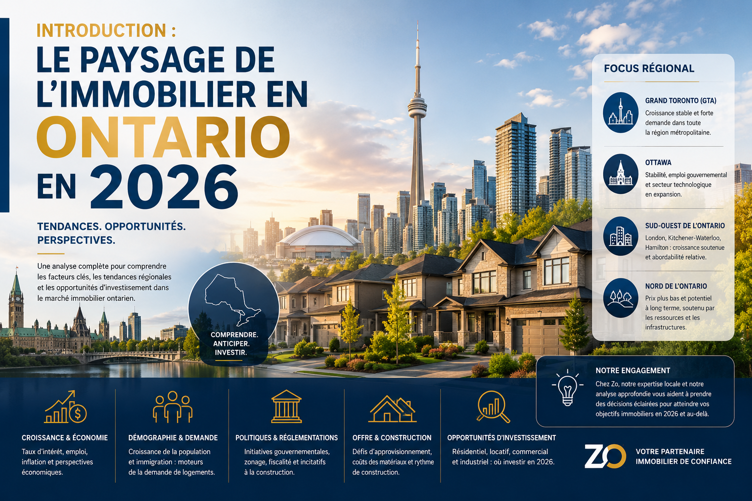Marché Immobilier Ontario 2026 : Tendances et Prévisions par